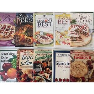 Vintage Lot of 10 Pampered Chef 1994-2001 Light & Simple Recipes Season's Best
